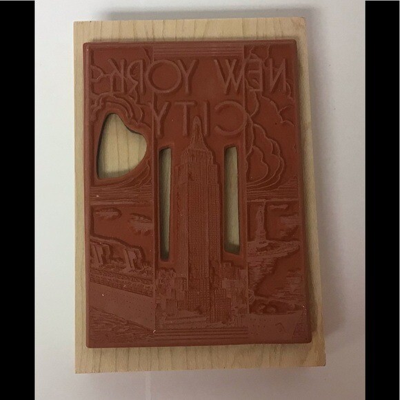 New York City Wood Mount Rubber Stamp