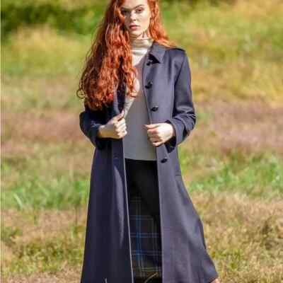 RARE Vintage SALKO Austria Exclusive Alpaca Wool Loden Tirol Blue Overcoat 12