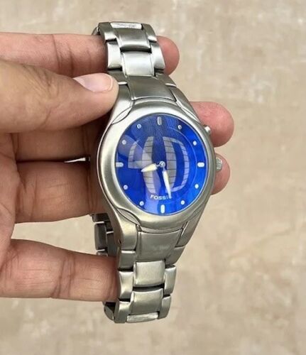 Rare y2k 00s FOSSIL Big Tic JR-8096 Blue Quartz Animated Watch, Box, New Battery Rare y2k 00s FOSSIL Big Tic JR-8096 Blue Quartz Animated Watch, Box, New Battery