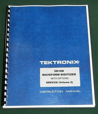 Tektronix 5D10 Service Manual Vol 2: Comb Bound with Protective Plastic Covers!