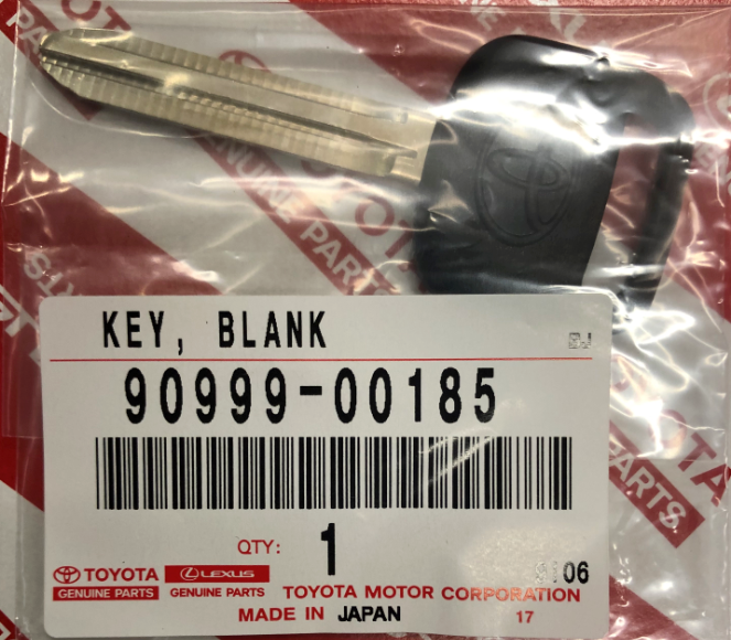 TOYOTA OEM UNCUT NON CHIP IGNITION BLANK MASTER KEY 90999-00185