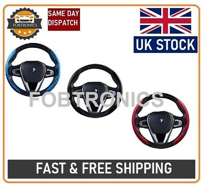 BRAND NEW FOBTRONICS HIGH QUALITY STEERING WHEEL COVER IN CARBON FIBRE STYLE 