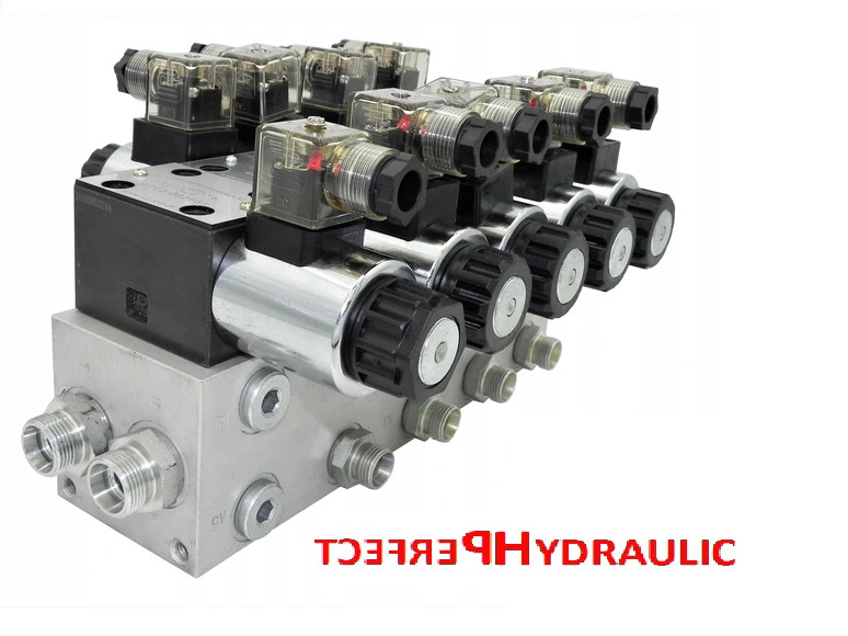 Hydraulikventil Steuerventil 4 Sektion Cetop 03 Ng6 60l/Min 12v Grundplatte Dbv