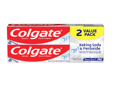 NEW Colgate Baking Soda and Peroxide Toothpaste, 6 Oz Tube - 2 Pack