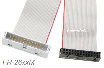 26-Pin (2x13) 2.54mm-Pitch Male/Female 26-wire IDC Flat Ribbon Extension