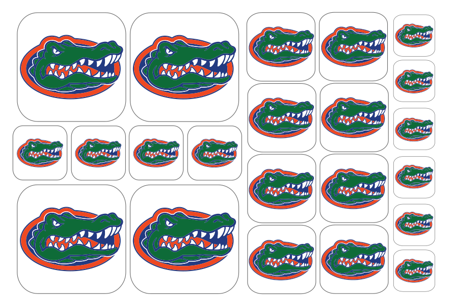 Florida Gators Team Stickers - Multiple Size and Material Options