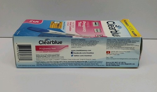 Clearblue Digital Pregnancy Tests Smart Countdown 5 Tests Exp 11/19