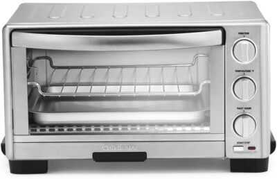 Cuisinart TOB-1010 Toaster Oven Broiler, 11.875'' x 15.75'' x 9'', Stainless Steel