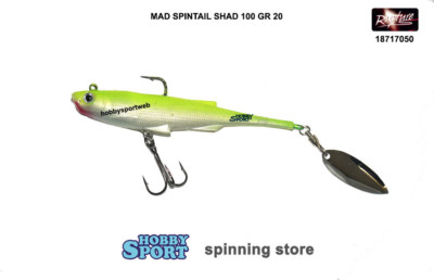 MAD SPINTAIL SHAD 100 UVS CHART SHINER 20 GR RAPTURE SILICONICO 10 CM 18717050