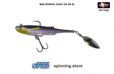 MAD SPINTAIL SHAD 100 COL. PG PURPLE GHOST 20 GR RAPTURE SILICONICO 10CM 1871720