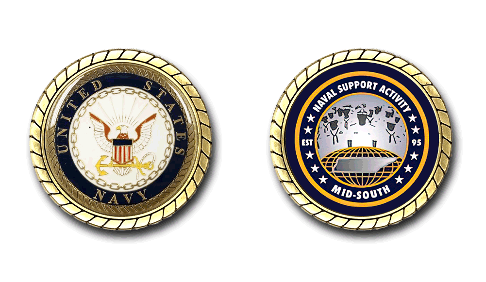 Naval Support Activity Mid South US Navy Challenge Coin