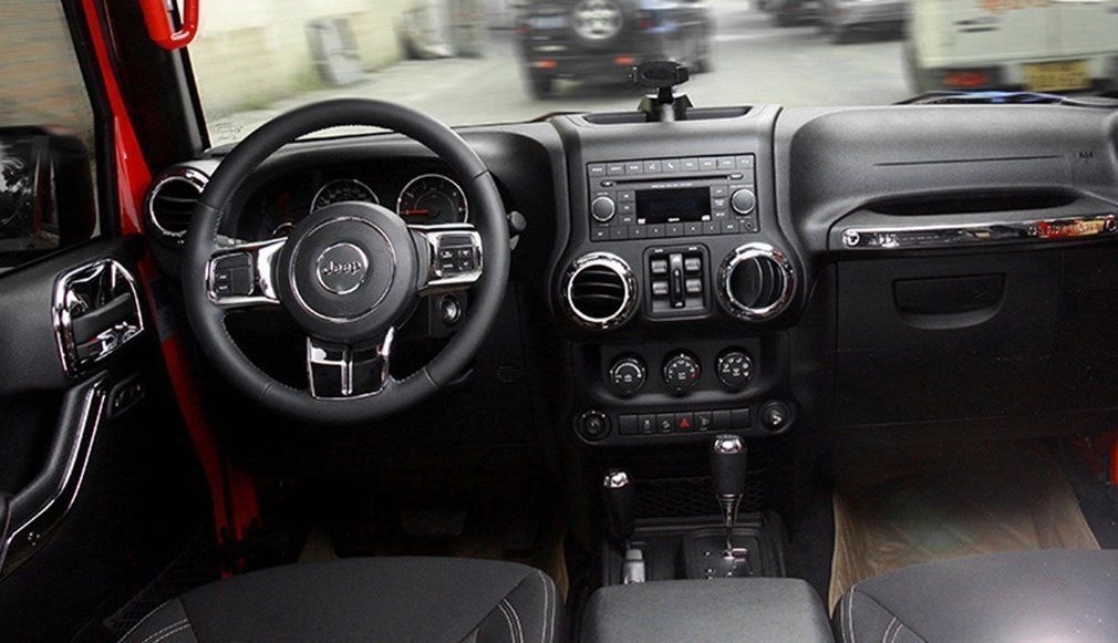 18pcs Set Interior Decoration Trim Kit Fits For Jeep Wrangler Jk