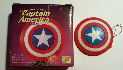Captain America Hanging Shield Ornament Painted Marvel Limited Marvel Comics  AA