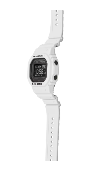 Pre-owned G-shock Casio  Move Digital 5600series White Solar-powered Men's Watch Dwh5600-7