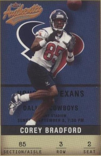 2002 Fleer Authentix Corey Bradford #3