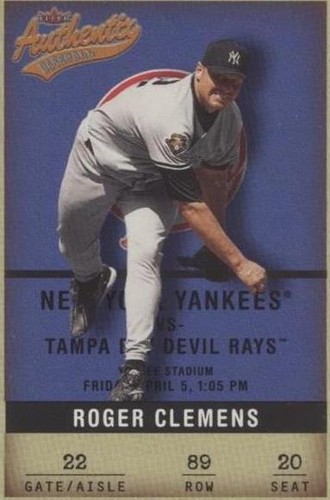 2002 Fleer Authentix - Roger Clemens #89