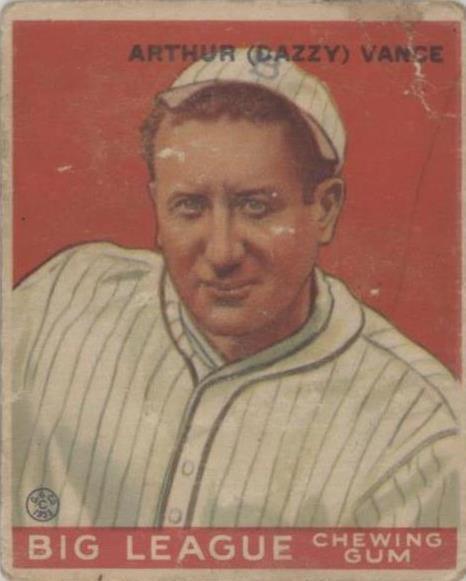 1933 Goudey Big League Chewing Gum - Dazzy Vance #2