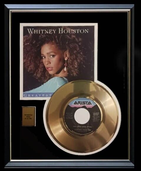 WHITNEY HOUSTON GREATEST LOVE OF ALL  45 RPM GOLD RECORD RARE NON RIAA