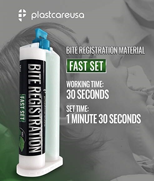 2 x Dental Bite Registration Material Fast Set 50ml Cartridges (Made in Germany)