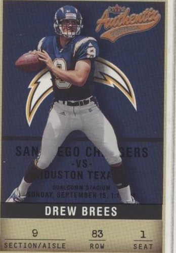 2002 Fleer Authentix Drew Brees #83