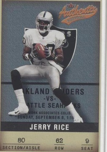 2002 Fleer Authentix Jerry Rice #62