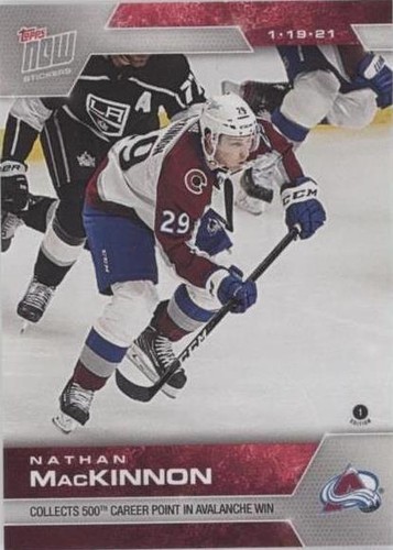 2020-21 Topps Now NHL Stickers - Nathan MacKinnon #9