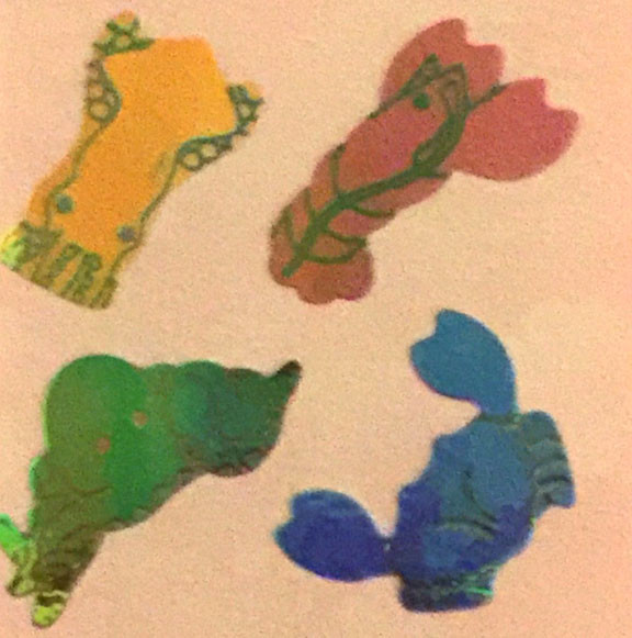 400 Sea Safari stickers in roll of 100 modules 2" x 2", each sticker 1", RMP4103