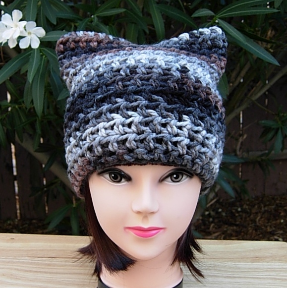 小物 ANDWANG Fluffy cat knit hat andwang fluffy cat knit hat