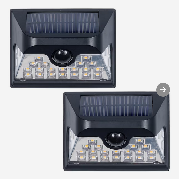 Westinghouse Black Solar LED Outdoor Motion-Activated Wall Pack Light 600-Lumen
