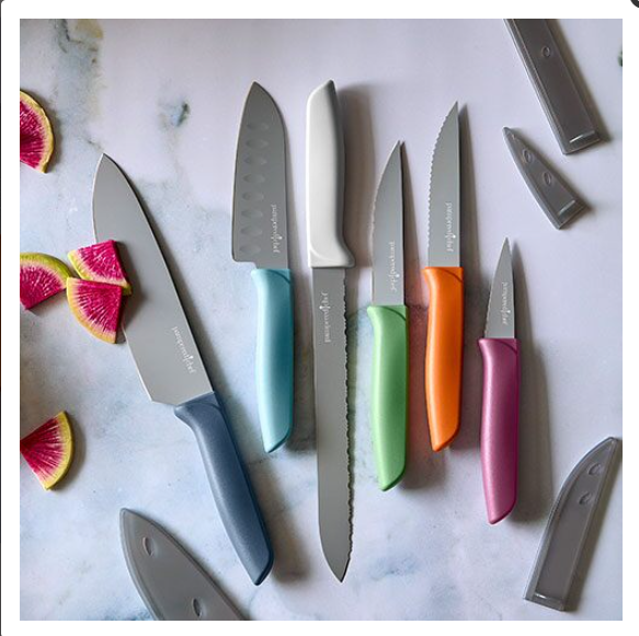 pampered chef:COATED KNIFE SET-freeship