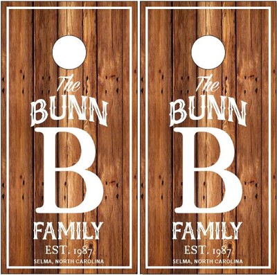 Personalized Family Corn Hole Boards - Bean Bag Toss Game