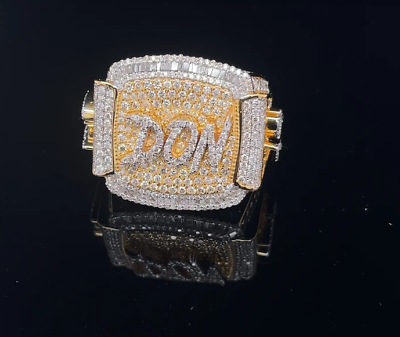 Iced Out Simulated Championship Men s Rapper Custom Hip Hop Ring