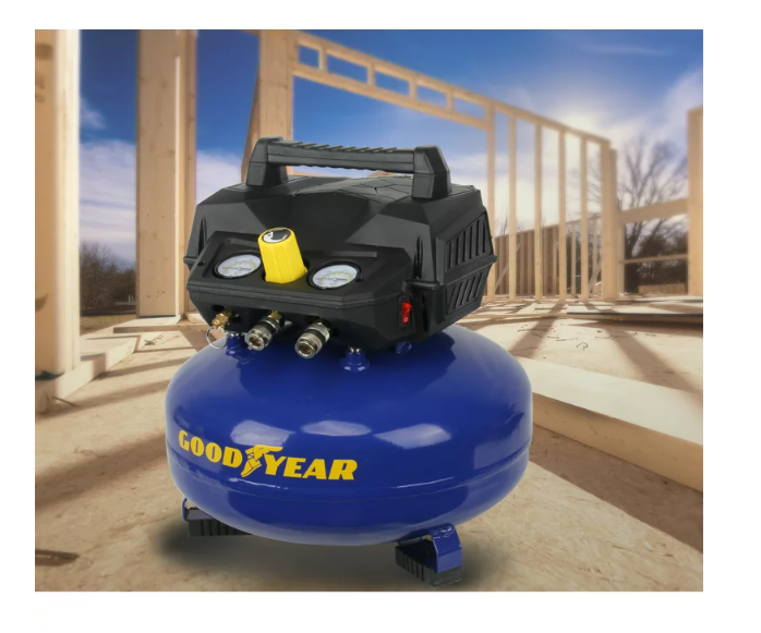 GOODYEAR 6 Gallon 175 Max Psi Portable Pancake Air Compressor, 3.0SCFM at 90 Psi