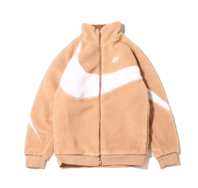 Nike Big Swoosh Reversible Boa Jacket (Asia Sizing) Hemp White