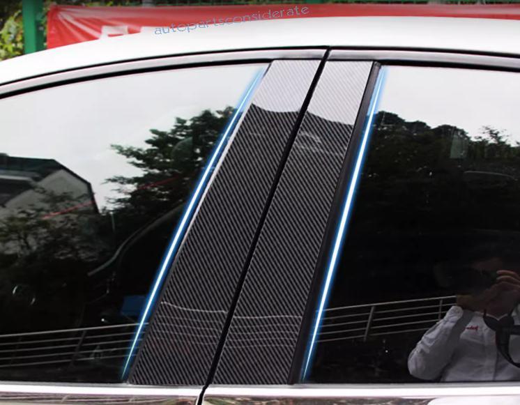 For Hyundai Elantra 2017-20 Carbon Fiber Bc Pillar Panel Window Trim Covers