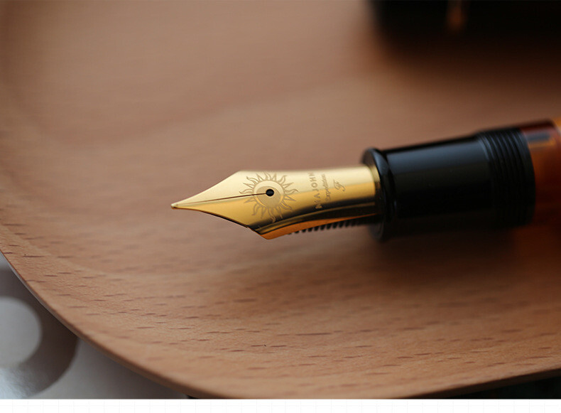 New MAJOHN P139 Expedition Piston Resin Retro Fountain Pen EF/F/M Nib With Box