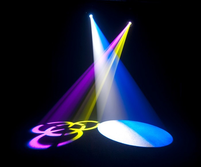 Set of 2 Chauvet Intimidator Spot LED 250 RGB DMX gobo switching rotating head