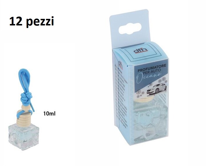 Set 12 Pezzi Boccetta Profumatore Profumo Deodorante Auto Fragranza Oceano dfh