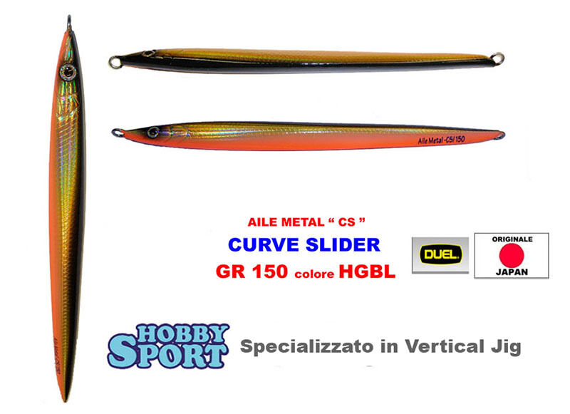 VERTICAL JIG AILE METAL DUEL CS 150 GR HGBL 18 CM MADE IN JAPAN PESCA BARCA