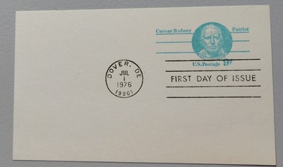UNUSED POST CARD. FIRST DAY OF ISSUE. JUL 1, 1976. UX70
