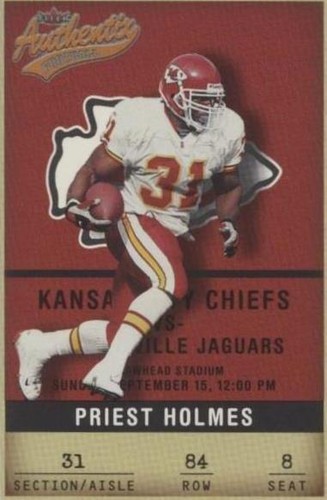 2002 Fleer Authentix Priest Holmes #84