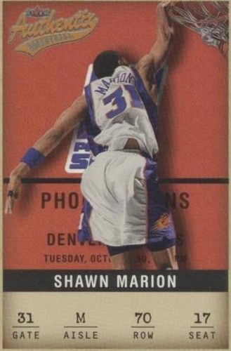2001-02 Fleer Authentix - Shawn Marion #70