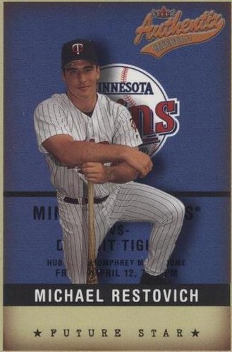 2002 Fleer Authentix - Michael Restovich #142
