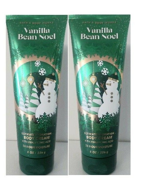 2 of Bath and Body works VANILLA BEAN NOEL Ultra Shea Body CREAM  lotion 8 Fl oz