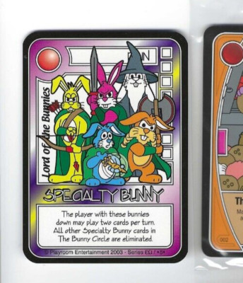 Killer Bunnies Promo Card #5 SPECIALTY BUNNY LORD OF THE BUNNIES Unplayed 2003