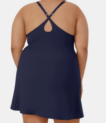 Halara Plus Size 2X Cloudful Wannabe-Longer Length Navy Dress