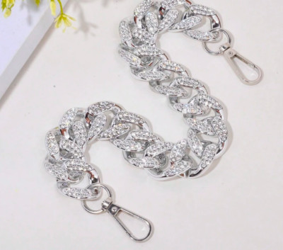EB056- Bag Accessory Acrylic Rhinestone Decorated Shoulder Bag Strap Adjustable