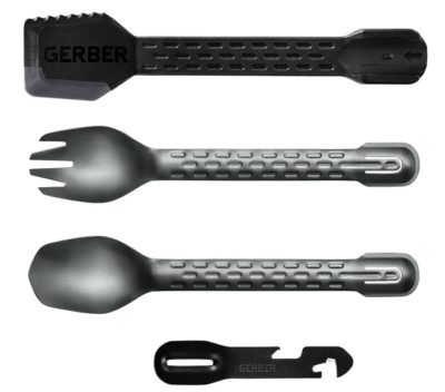 Gerber Gear COMPLEAT UTENSIL Multi Tool Set for Camping and Backpacking - Onyx