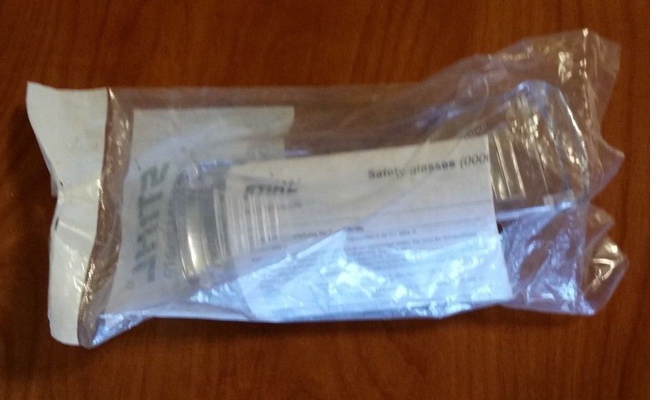 Stihl Safety Glasses Clear Plastic 99% Protection From UV Rays New & Sealed