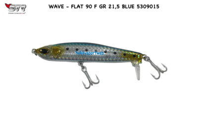 STR WAVE FLAP 90 F GR 23 COLORE BLUE SILVER NO FLA-PEN SPINNING SPIGOLA MARE